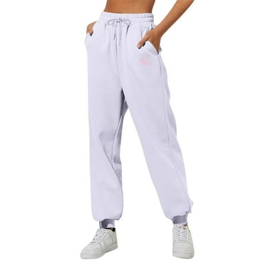 Women's High-Waisted Red Sweatpants with Drawstring and Pockets, Comfortable Athletic Joggers for Casual Wear