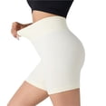 thumbnail image 1 of Women's High Waisted Ribbed Seamless Biker Shorts Tummy Control Stretch Workout Shorts, 1 of 4