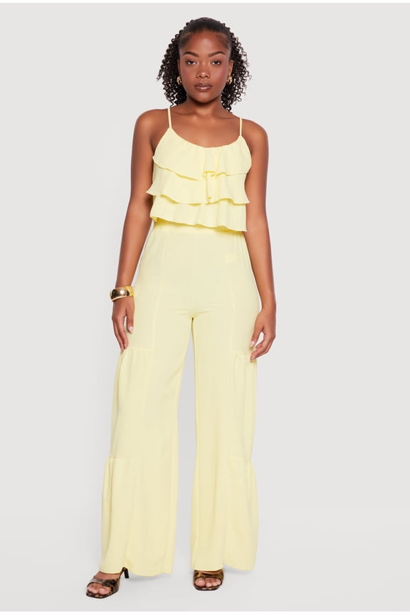 Women's High Waisted Ruched Detail Crepe Knit Casual Pants
