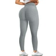 thumbnail image 1 of Women's High Waisted Ruched Yoga Pants Tummy Control Textured Leggings Butt Lifting Anti Cellulite Stretchy Tights, 1 of 6