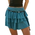 thumbnail image 1 of Women's High Waisted Ruffle Hem Flowy Skorts 2026 Summer Casual Mini Skort Shorts, 1 of 7
