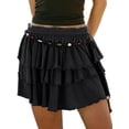 thumbnail image 1 of Women's High Waisted Ruffle Hem Flowy Skorts 2026 Summer Casual Mini Skort Shorts, 1 of 7