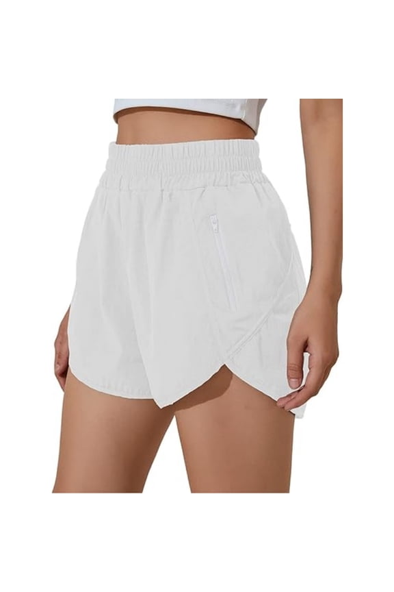 Women's High Waisted Running Shorts with Pockets - Tummy Control Workout Athletic Shorts for Yoga, Gym, Exercise | Comfortable Sports Shorts