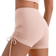 thumbnail image 1 of Women's High Waisted Scrunch Butt Yoga Shorts with Side Drawstring Athletic Shorts, 1 of 6