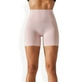 thumbnail image 1 of Women's High-Waisted Seamless Shaping Shorts with Tummy Control- Small, Pink, 1 of 6