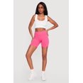 thumbnail image 1 of Women's High Waisted Seamless Solid Bike Shorts, 1 of 4