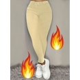 thumbnail image 1 of Women's High Waisted Skinny Jeans Slightly Stretchy Ultra Soft Plush Lined Suitable for wearing in autumn and winter, 1 of 7