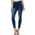 thumbnail image 1 of Women's High Waisted Skinny Ripped Jeans Stretch Distressed jeans for women,Medium Denim, Large, 1 of 5