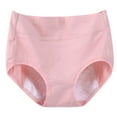 thumbnail image 1 of Women's High Waisted Soft Breathable Panties Stretch Briefs Seamless Ladies Briefs Full Brief Cotton Panties for Women Pinky XL, 1 of 6