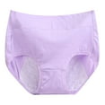 thumbnail image 1 of Women's High Waisted Soft Breathable Panties Stretch Briefs Seamless Ladies Briefs Women Brief Underwear Pack High Waisted Undies for Women Cotton Purple XL, 1 of 6
