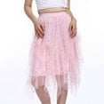 thumbnail image 1 of Women's High Waisted Star Sequin Pommel Skirt Irregular Mesh Skirt Mid Length Skirt plus Size Skirts for Women Pleated Skirt Teen Skirts Sparkly Skirt for Women Satin Midi Skirts Skirt Plaid High Low, 1 of 8
