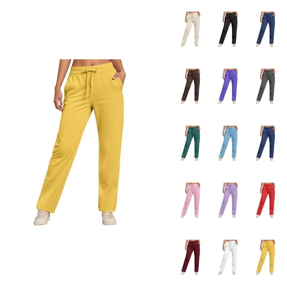 Women's High Waisted Straight Leg Corduroy Pants – Elastic Waist, Pockets, Comfortable Vintage Casual Trousers for Fall Winter Daily & Work Wear