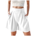 thumbnail image 1 of Women's High Waisted Stretchy Casual Summer Shorts Wide Leg A Line Flowy Shorts with Pockets S-2XL, 1 of 6