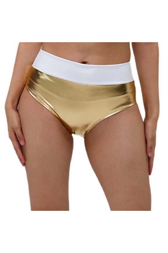 Women's High Waisted Stretchy Denim Bermuda Shorts Carnival Color Matching Sexy Triangle Beach Vacation Trendy 2025 S-2XL