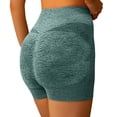 thumbnail image 1 of Women's High Waisted Stretchy Denim Bermuda Shorts Compression Yoga Breathable See Through Fitness Enhancing Trendy Casual Shorts S-2XL, 1 of 7