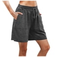thumbnail image 1 of Women's High Waisted Stretchy Denim Bermuda Shorts Cotton Sports Summer Loose Sports Trendy Casual Shorts S-2XL, 1 of 5