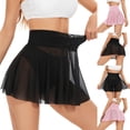 thumbnail image 1 of Women's High Waisted Swim Skirt Quick Dry Bathing Suit Swimsuit Bottoms With Pockets Upf 50 Black L, 1 of 7