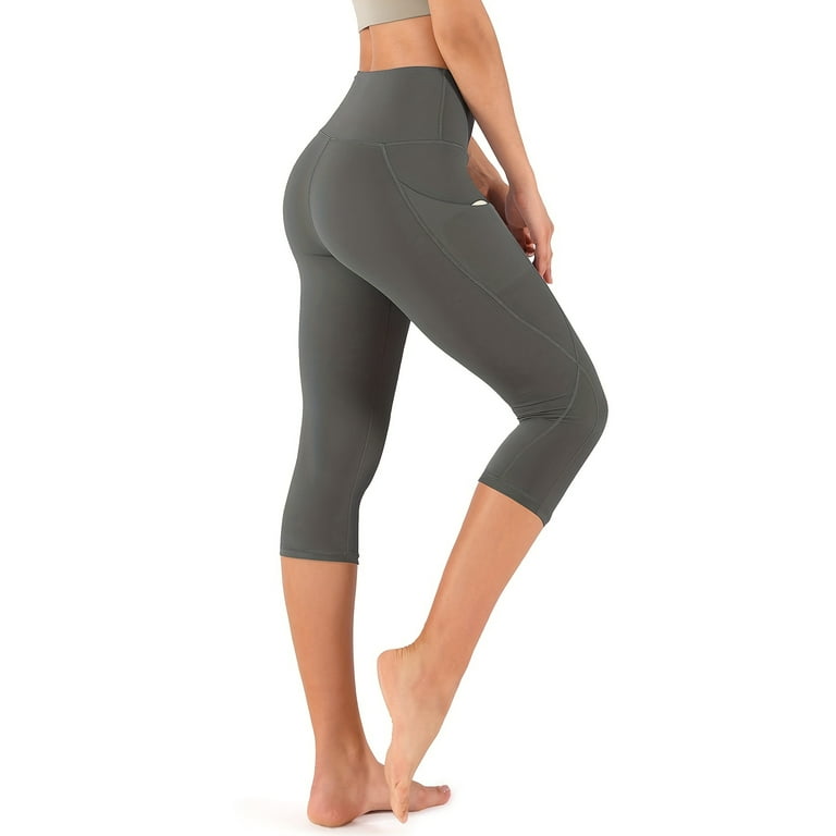 Women s High Waisted Tight Leggings With Pockets Non Transparent Abdominal Control For Exercise Running Yoga Cropped Pants