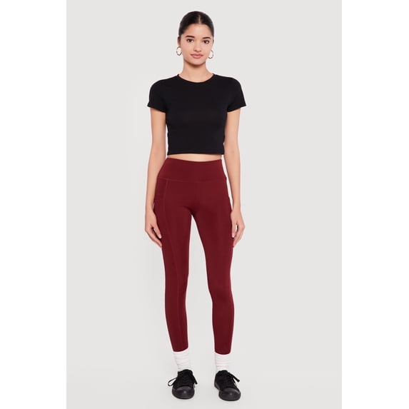 Women's High Waisted Tummy Tucker Cell Phone Pocket Leggings