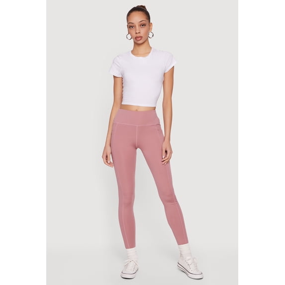 Women's High Waisted Tummy Tucker Cell Phone Pocket Leggings