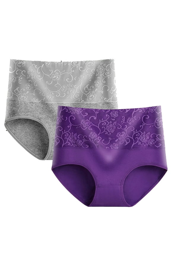 Women's High Waisted Underwear 5 pack Breathable Panties Ladies Knickers Soft Stretch Underpants Full Coverage Brief Multipack