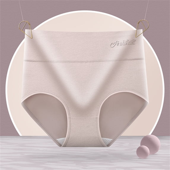 Women's High Waisted Underwear Cotton Soft Full Coverage Briefs Pantie