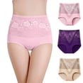 thumbnail image 1 of Women's High Waisted Underwear Soft Breathable Comfortable Multipack Everyday Panties 3PCS, 1 of 5