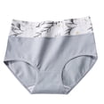 thumbnail image 1 of Women's High Waisted Underwear Tummy Control Panties Floral Print Full Coverage Cotton Briefs Breathable Soft Everyday Comfort Fit Seamless Waistband, 1 of 4