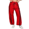 thumbnail image 1 of Women's High Waisted Wide Leg Casual Pants with Side Stripe Drawstring Elastic Waist Loose Fit, 1 of 8