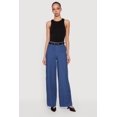 thumbnail image 1 of Women's High Waisted Wide Leg Chambray Pants, 1 of 4