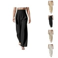 thumbnail image 1 of Women's High Waisted Wide Leg Dress Pants Elegant Casual Trousers Flowy Comfortable Stretchy Work Attire for Business and Everyday Use, 1 of 6