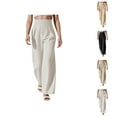 thumbnail image 1 of Women's High Waisted Wide Leg Dress Pants Elegant Casual Trousers Flowy Comfortable Stretchy Work Attire for Business and Everyday Use, 1 of 6