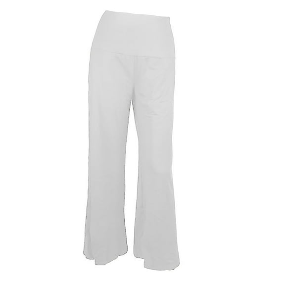 Women's High Waisted Wide Leg Pants - Slimming Flared Casual Trousers | Yubnlvae | Loose High Waisted Wide Leg Pants Slimming And Lengthening The Legs (White | S)