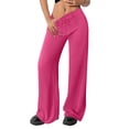thumbnail image 1 of Women's High Waisted Wide Leg Sweatpants Casual Jogger Pants for Comfortable and Stylish Athletic and Leisure Activities,Hot Pink,L, 1 of 3