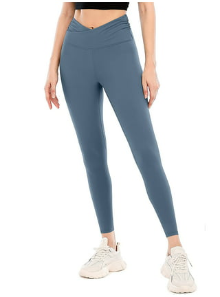 Raruxxin Women V Cross Waist Leggings Slim Flared Yoga Pants Solid Color/  Tie-dyed Printed Female Leggings for Fitness Gym