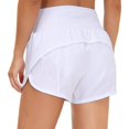thumbnail image 1 of Women's High Waisted Workout Shorts with Liner, Tummy Control Yoga Shorts, Quick Dry Athletic Running Shorts with Zipper Pockets, 1 of 6