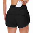 thumbnail image 1 of Women's High Waisted Workout Shorts with Liner, Tummy Control Yoga Shorts, Quick Dry Athletic Running Shorts with Zipper Pockets, 1 of 6