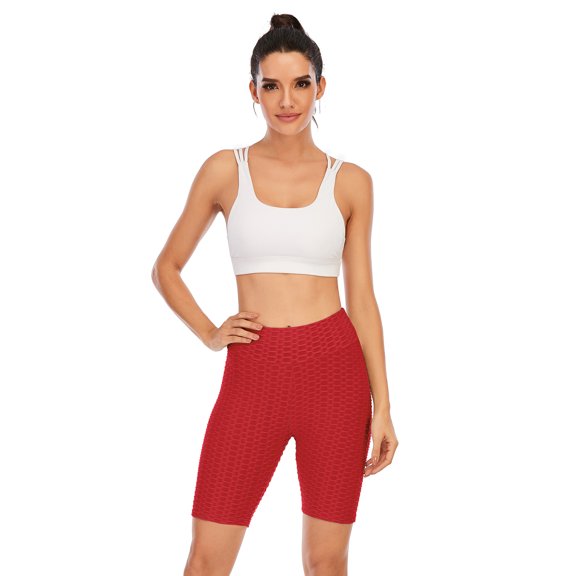 Women's High Waisted Workout Yoga Leggings Athletic Leggings Yoga Pants Running Tights, Red