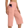 thumbnail image 1 of Women's High Waisted Yoga Capris with Pockets Tight Elastic Comfortable Fitness Pants Jogger Yoga Pants Outdoor Sports Casual Pants, 1 of 6