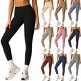 thumbnail image 1 of Women's High Waisted Yoga Leggings Stretchy Tummy Control Workout Running Gym Athletic Pants Soft Comfy Casual Daily Wear, 1 of 8