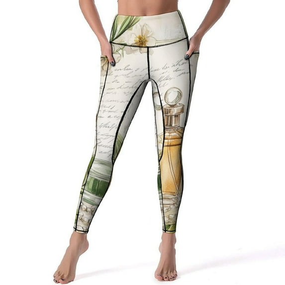 Women's High Waisted Yoga Leggings with Pockets,Bohemian Color,Tummy Control Non See Through Workout Athletic Running Yoga Pants