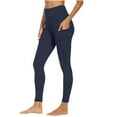 thumbnail image 1 of Women's High Waisted Yoga Leggings with Pockets Butt Lifting Workout Pants Non See-Through Running Leggings, 1 of 8