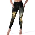 thumbnail image 1 of Women's High Waisted Yoga Leggings with Pockets，Marble Texture，Tummy Control Non See Through Workout Athletic Running Yoga Pants, 1 of 6