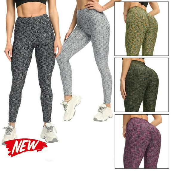 Women's High Waisted Yoga Pants Length Leggings Tummy Control Casual Trousers