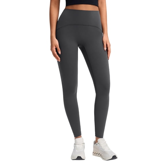 Women's High Waisted Yoga Pants with Pockets – Tummy Control Leggings for Running, Gym, Fitness & Casual Wear, Stretchy Workout Tights(Dark Gray,12)