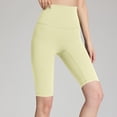 thumbnail image 1 of Women's High-Waisted Yoga Shorts with Solid Color Design for Fitness and Lounge, 1 of 6