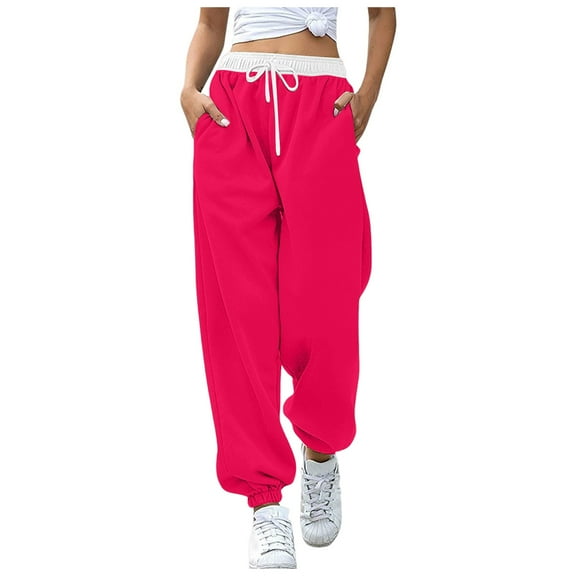 Women's High Waisted Yoga Sweatpants Joggers Casual Workout Pants with Pockets Comfortable Stretchy Trousers for Active