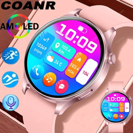 Women's High-end Smartwatch, 1.46 High-definition Display Screen, Pure Touch Screen, Music Control Alarm Clock Reminder, Multiple Dials. The Best Gift for Friends Is