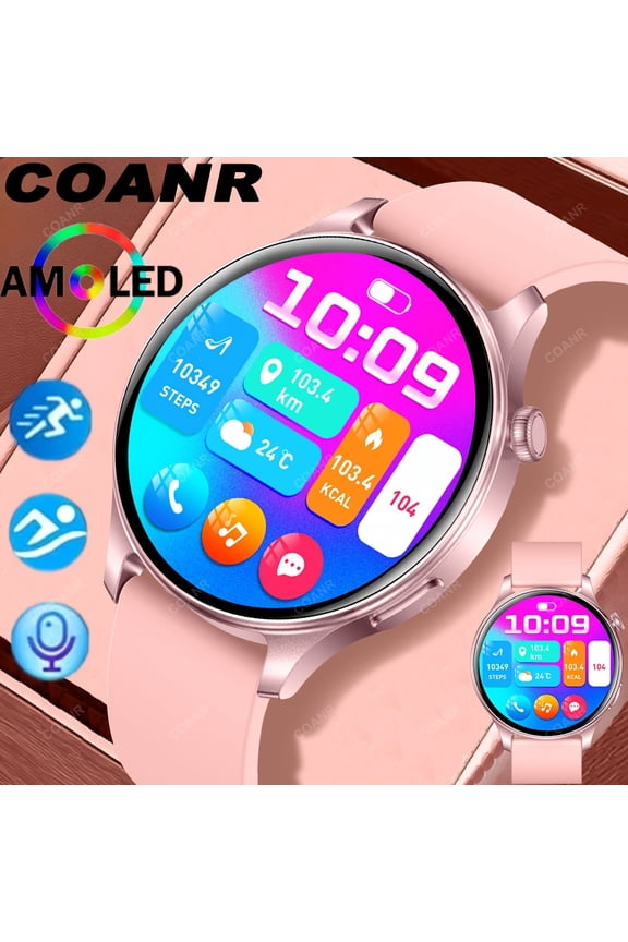 Women's High-end Smartwatch, 1.46 High-definition Display Screen, Pure Touch Screen, Music Control Alarm Clock Reminder, Multiple Dials. The Best Gift for Friends Is