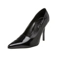 thumbnail image 1 of Women's Highest Heel Shoes 4" Classic Plain Pump - Black Patent PU, 1 of 2